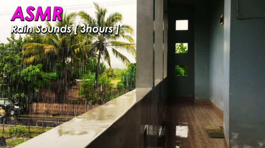 ASMR 睡眠 | インドネシア ロンボク島の癒しの雨の音 環境音 | 3時間 | rain sounds