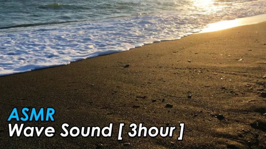 ASMR 睡眠 | 夕日に染まる波打ち際の心地よい眠れる波の音 環境音 | 3時間 | Ocean Waves