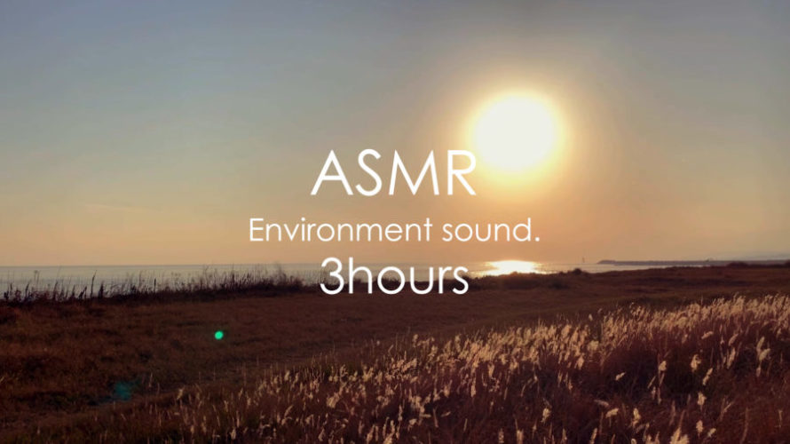 ASMR | 睡眠 | 夕日に染まった秋の野原で遠くの海の波の音を聴いてみる | 3時間 | environment sound