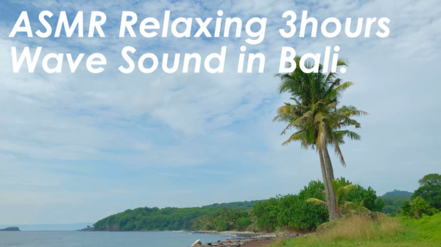 バリ島の海を眺めて波の音を聴く動画 | 3時間 wave sound in bari | ASMR | 睡眠